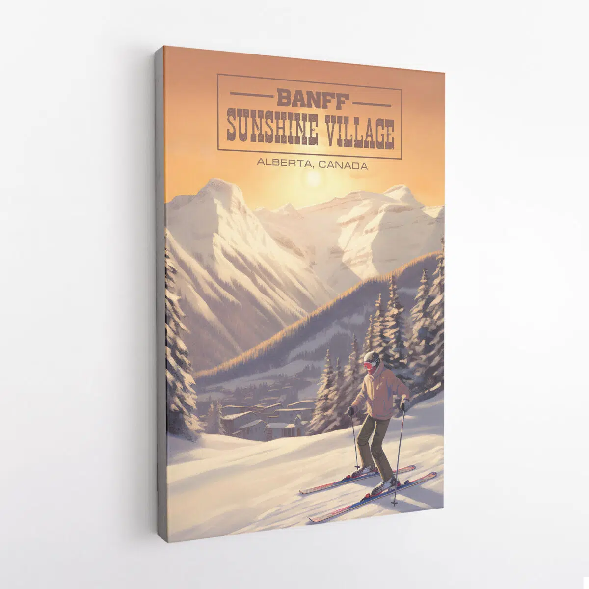 Banff Sunshine Village Vintage Slopes Canvas UnitedWorldMemories