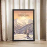 Banff Sunshine Village Vintage Slopes Framed Poster UnitedWorldMemories