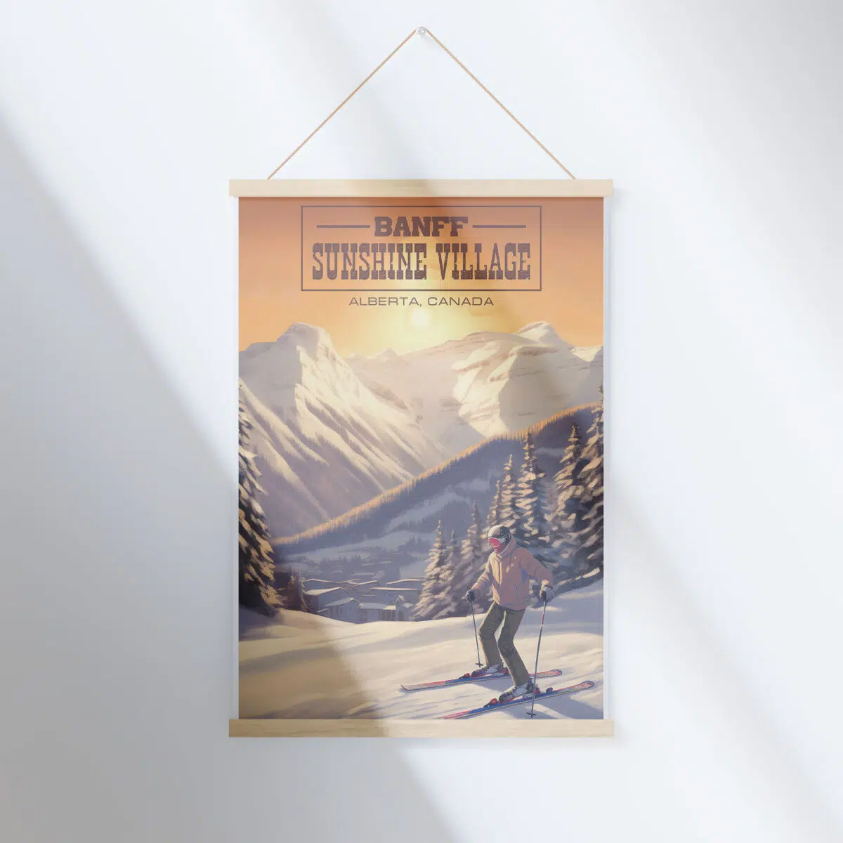 Banff Sunshine Village Vintage Slopes Hanger Poster UnitedWorldMemories