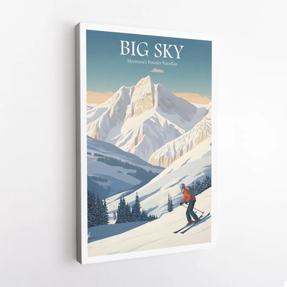 Big Sky Ski Resort Adventure Canvas UnitedWorldMemories