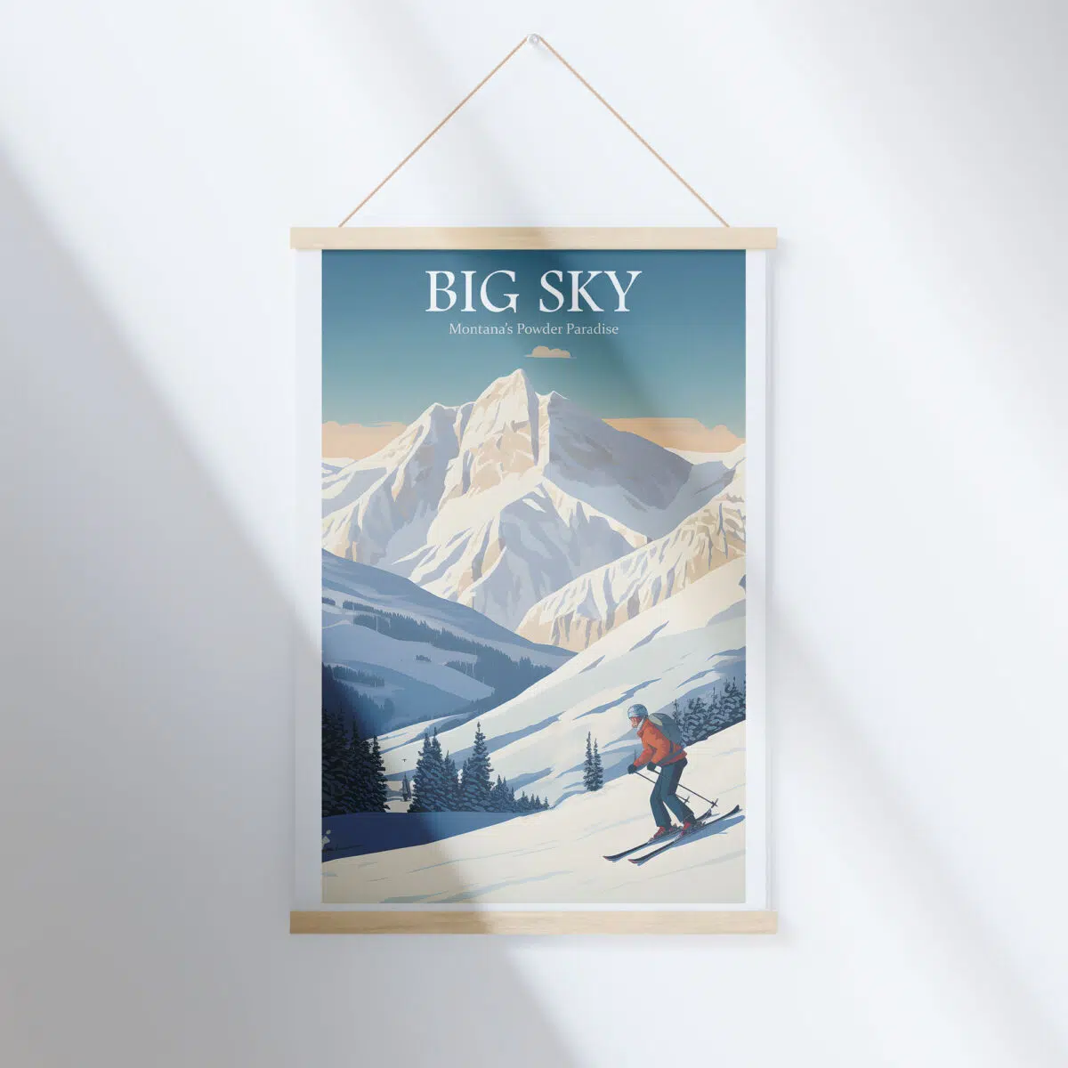 Big Sky Ski Resort Adventure Hanger Poster UnitedWorldMemories