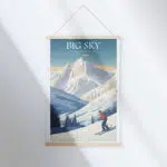 Big Sky Ski Resort Adventure Hanger Poster UnitedWorldMemories