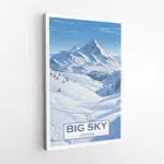 Big Sky Ski Resort Powdered Peaks Canvas UnitedWorldMemories