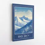 Big Sky Ski Resort Snowbound Peaks Canvas UnitedWorldMemories