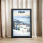 Heavenly Lake Tahoe Blue & White Framed Poster UnitedWorldMemories