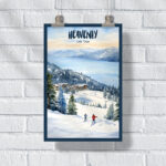 Heavenly Lake Tahoe Blue & White Poster UnitedWorldMemories