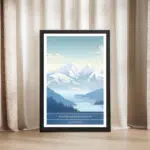 Heavenly Mountain Resort Alpine Majesty Framed Poster UnitedWorldMemories