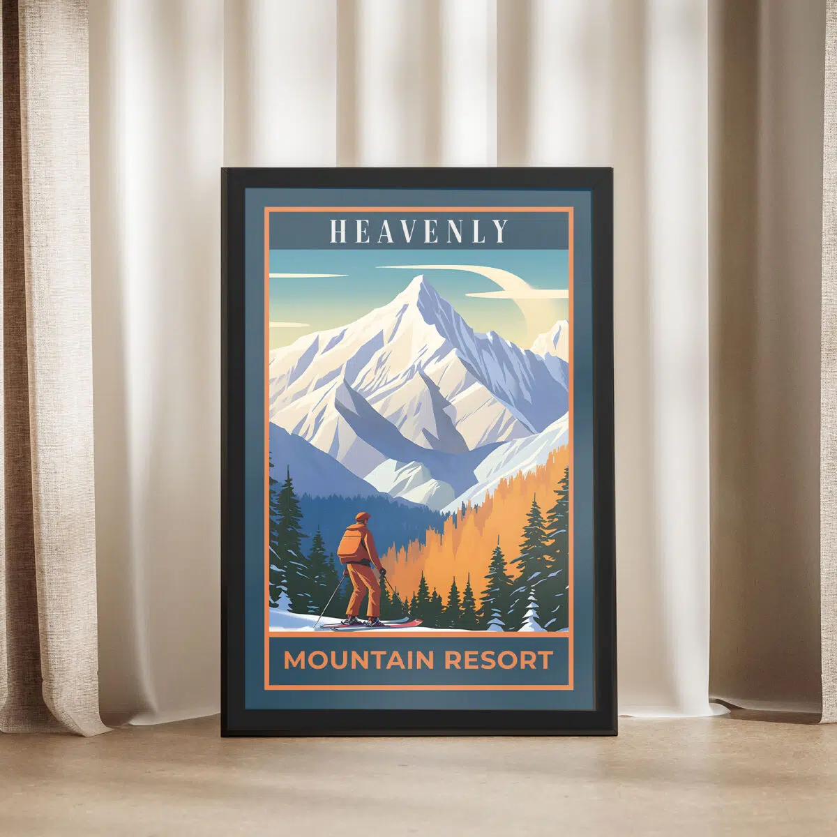 Heavenly Mountain Resort Heavenly Heights Framed Poster UnitedWorldMemories