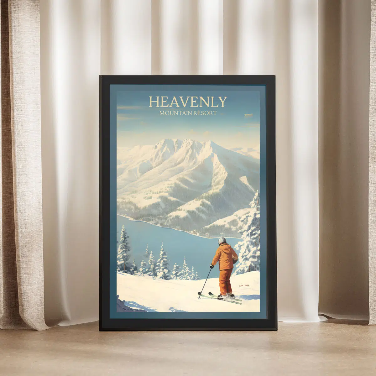 Heavenly Mountain Resort Vintage Framed Poster UnitedWorldMemories