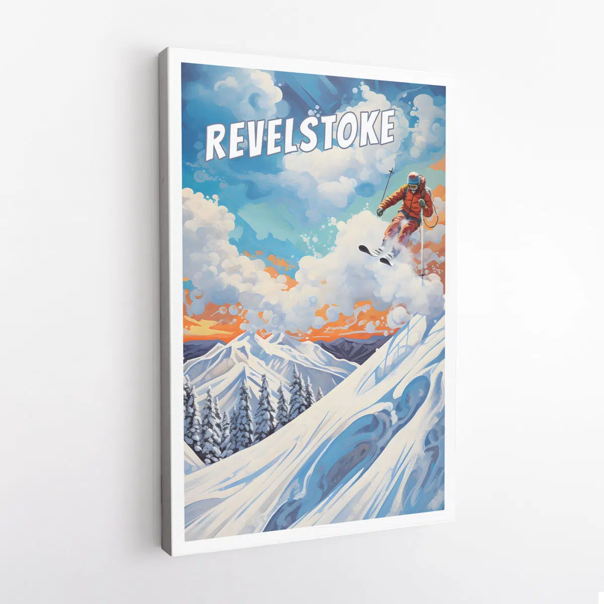 Revelstoke Powder Rush Canvas UnitedWorldMemories