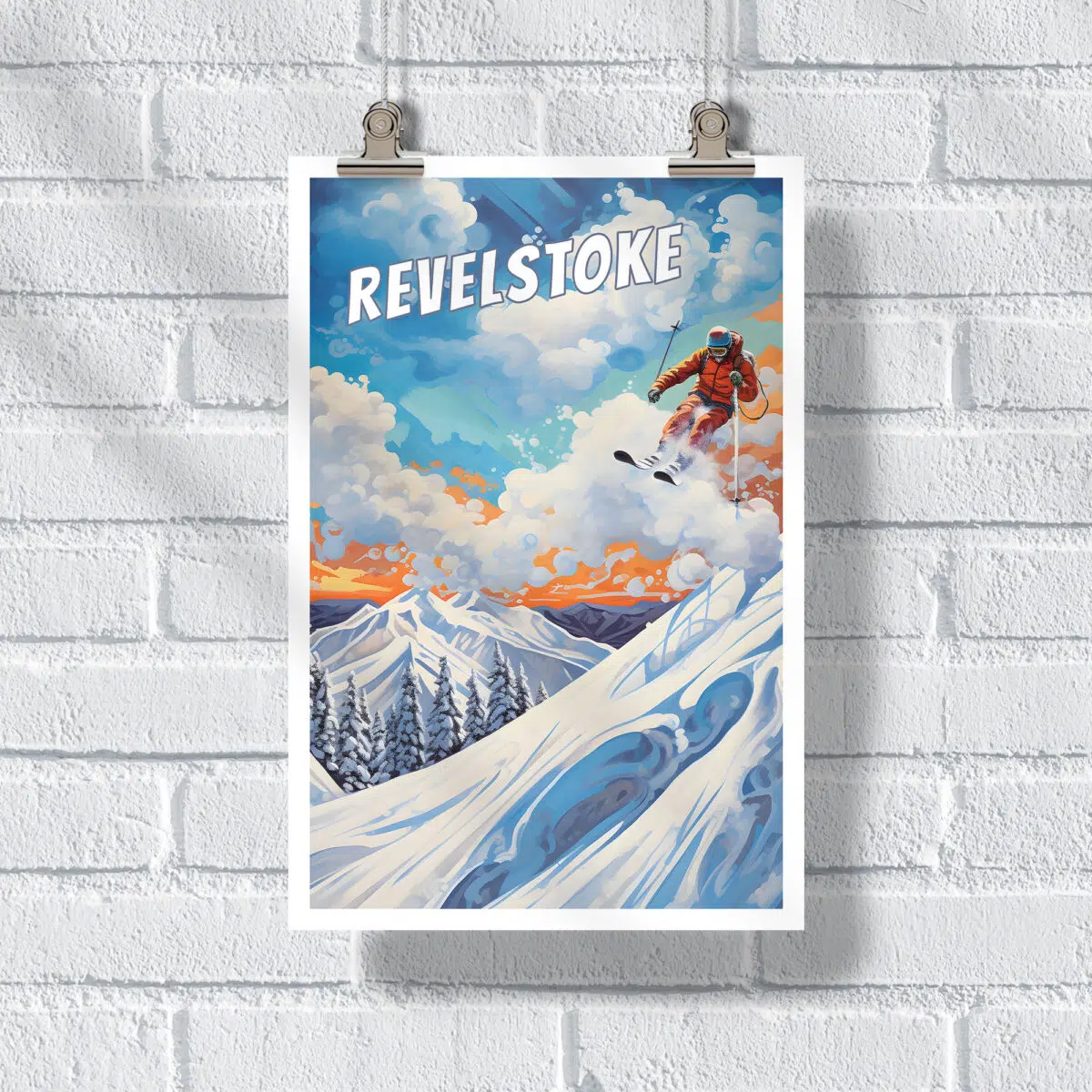 Revelstoke Powder Rush Poster UnitedWorldMemories