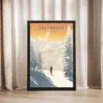 Steamboat Ski Resort Aspen Shadows Framed Poster UnitedWorldMemories