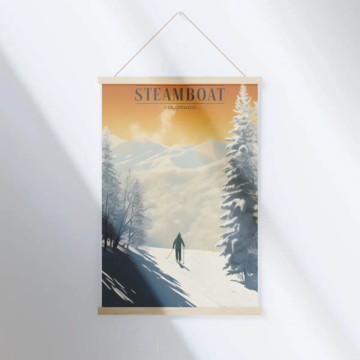 Steamboat Ski Resort Aspen Shadows Hanger Poster UnitedWorldMemories