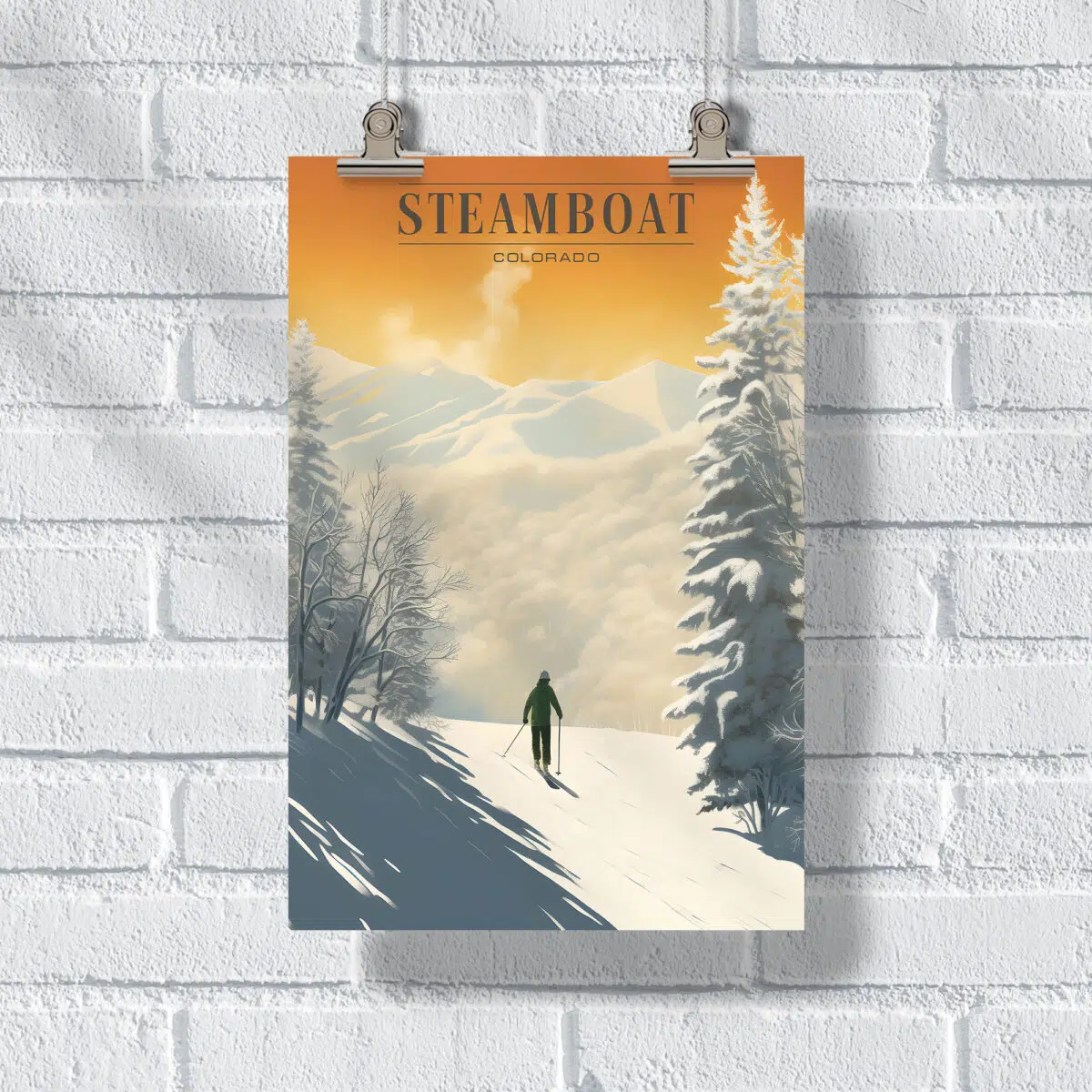 Steamboat Ski Resort Aspen Shadows Poster UnitedWorldMemories