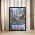 Melbourne Cultural Mosaic Framed Poster UnitedWorldMemories