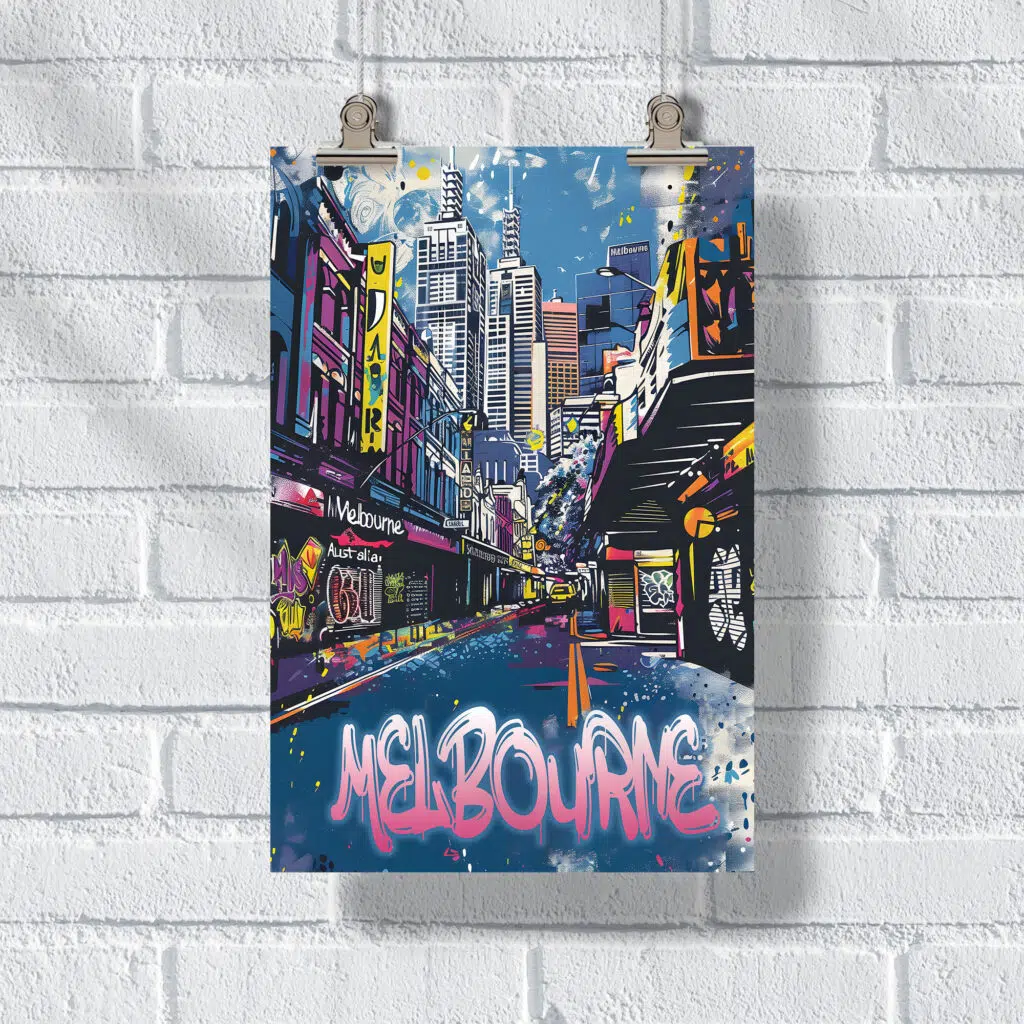 Melbourne Cultural Mosaic Poster UnitedWorldMemories
