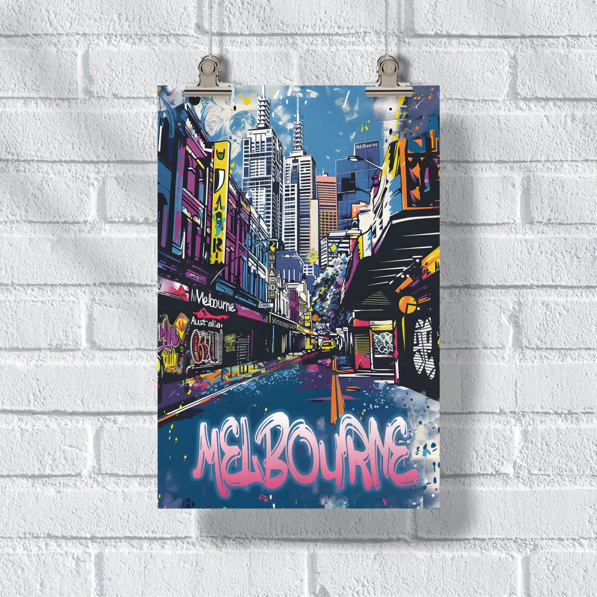 Melbourne Cultural Mosaic Poster UnitedWorldMemories