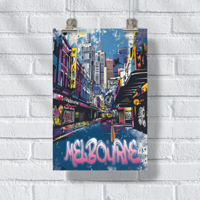 Melbourne Cultural Mosaic Poster UnitedWorldMemories