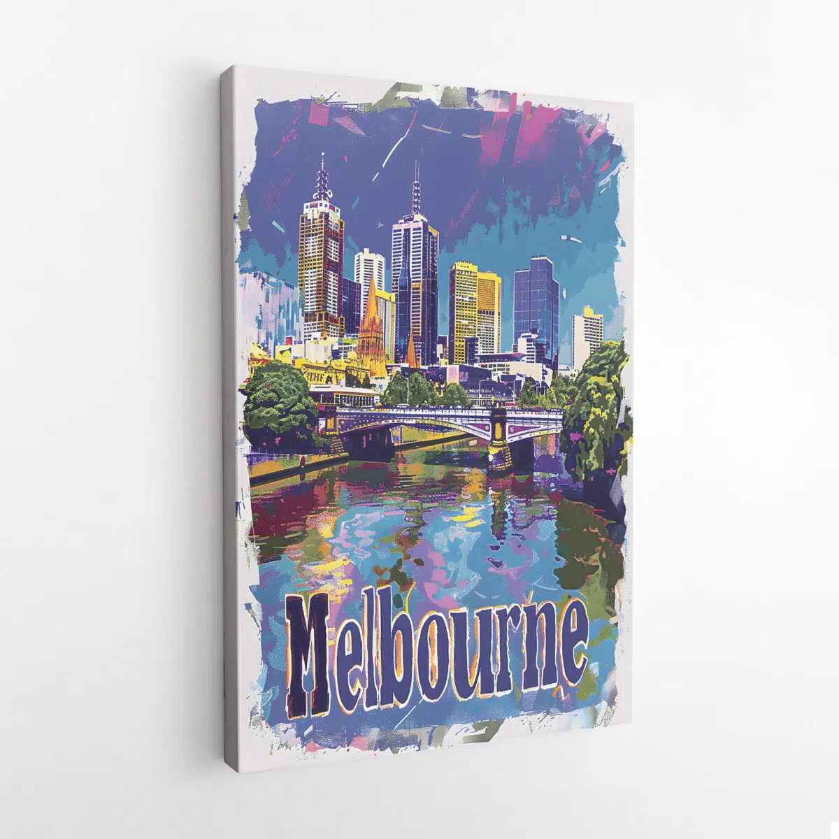 Melbourne Yarra River Serenity Canvas UnitedWorldMemories