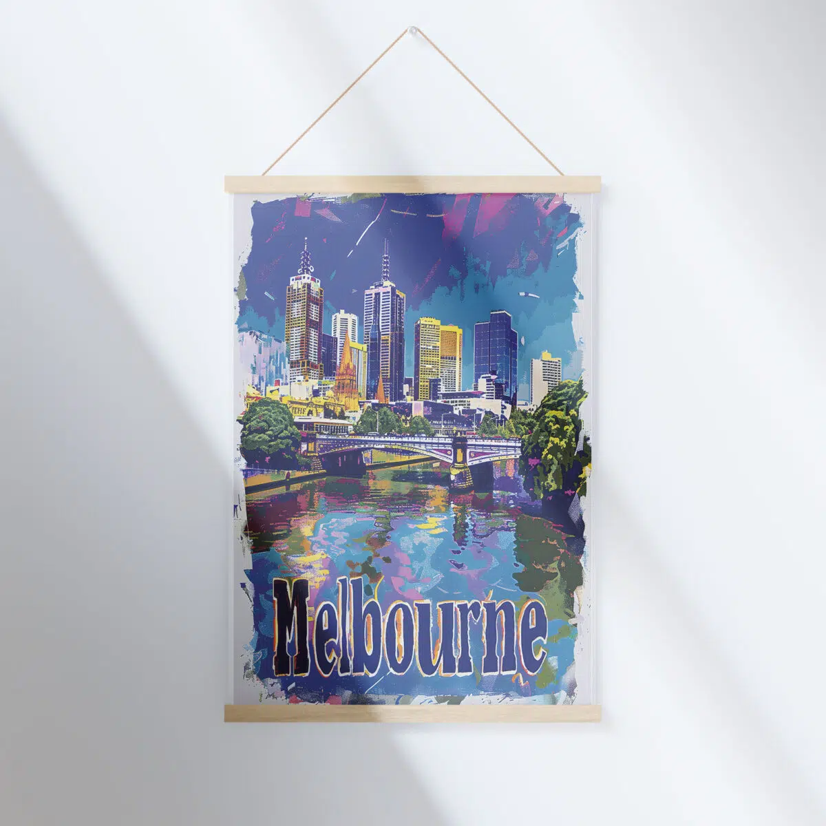 Melbourne Yarra River Serenity Hanger Poster UnitedWorldMemories