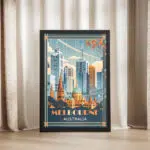 Modern Melbourne Framed Poster UnitedWorldMemories