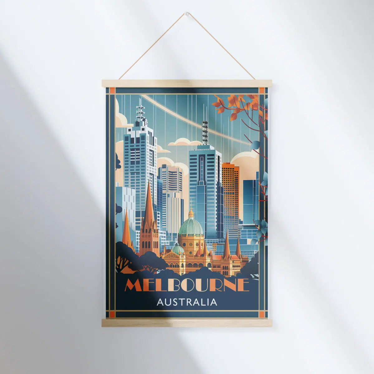 Modern Melbourne Hanger Poster UnitedWorldMemories