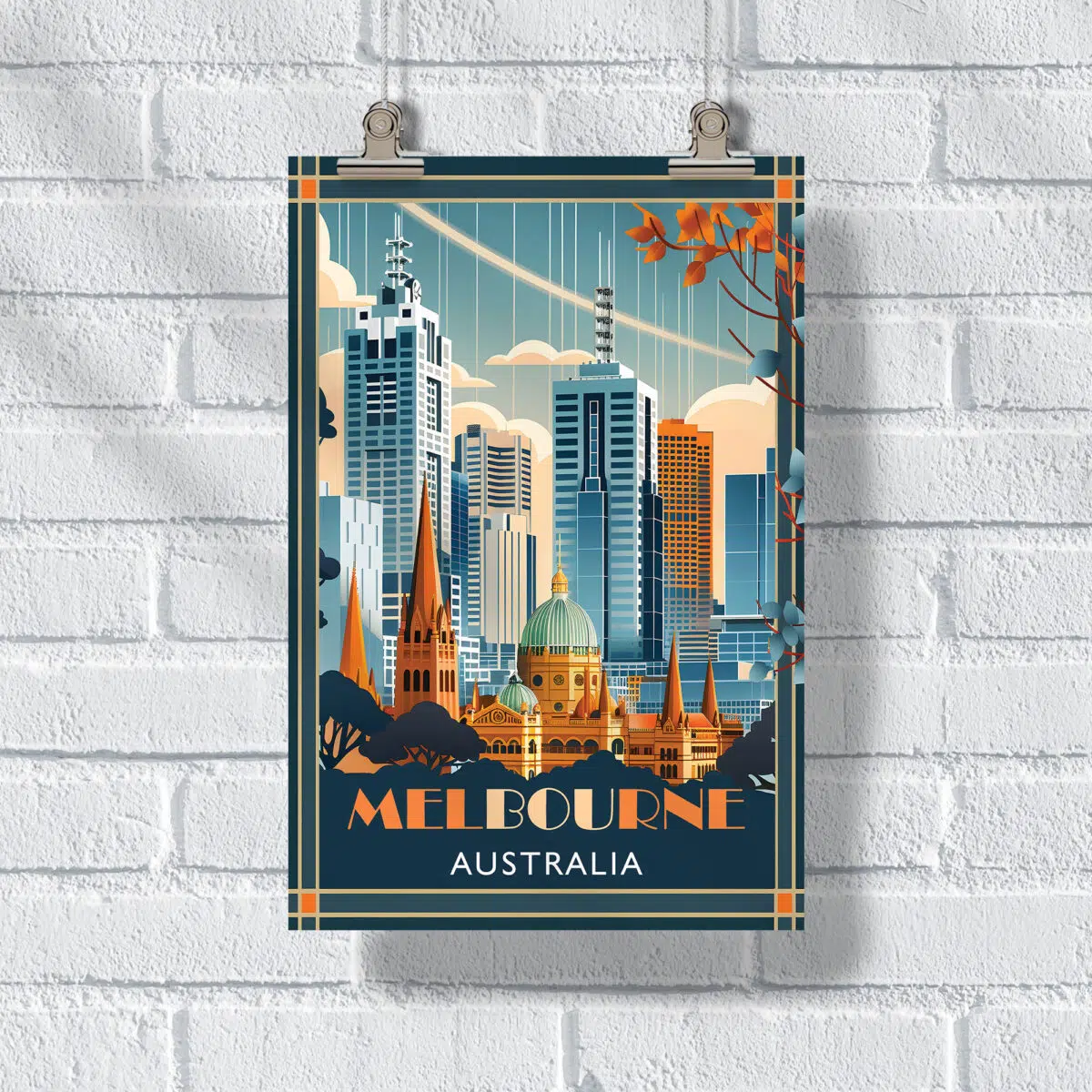 Modern Melbourne Poster UnitedWorldMemories