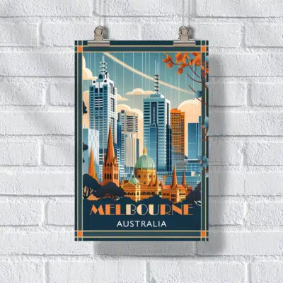 Modern Melbourne Poster UnitedWorldMemories